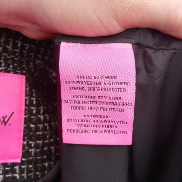 size 8/M Betsey Johnson Wool Blend Dress Coat w/Belt - Picture 14 of 16